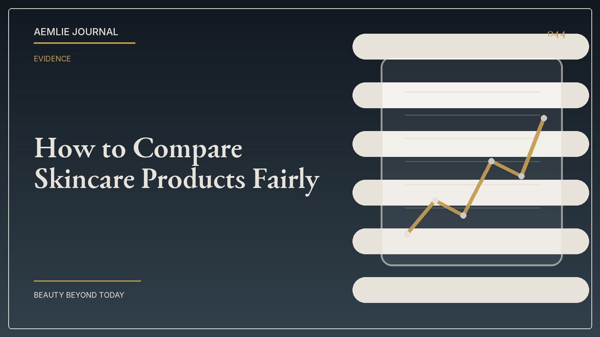 AEMLIE Journal cover — How to Compare Skincare Products Fairly