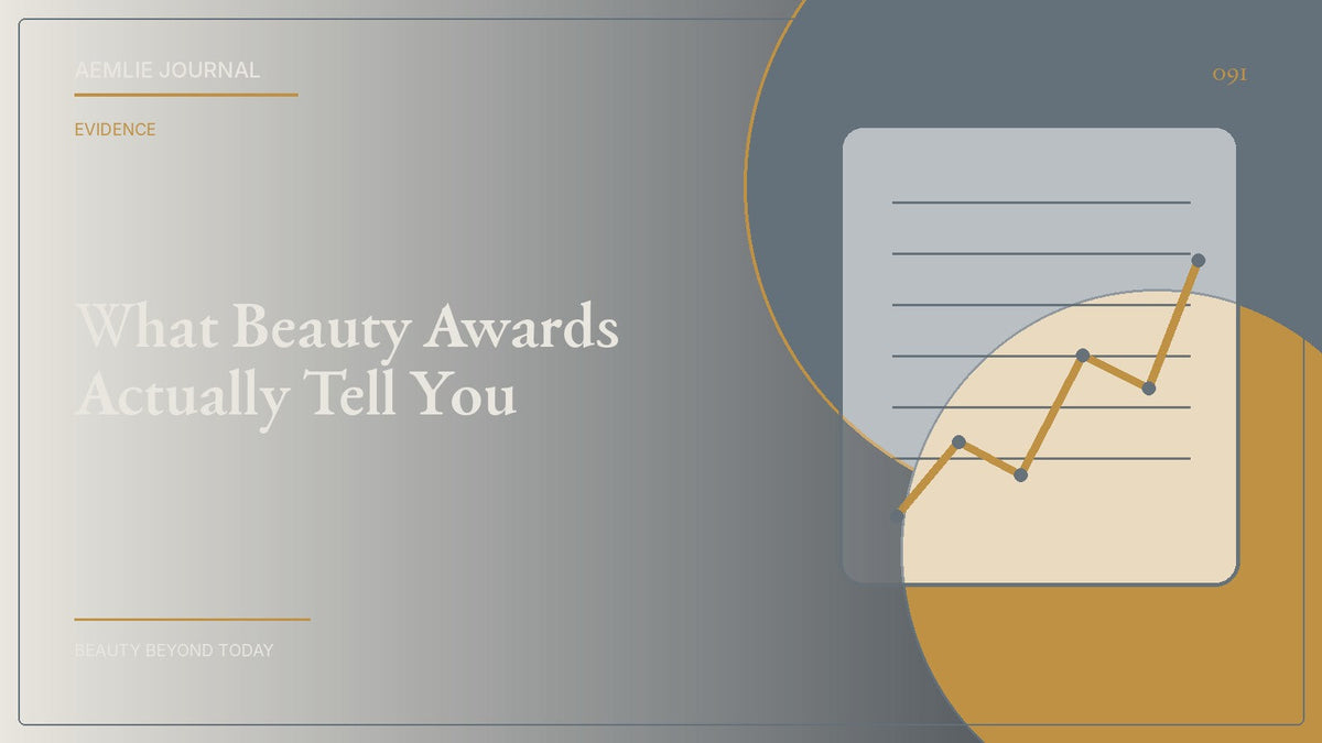 AEMLIE Journal cover — What Beauty Awards Actually Tell You