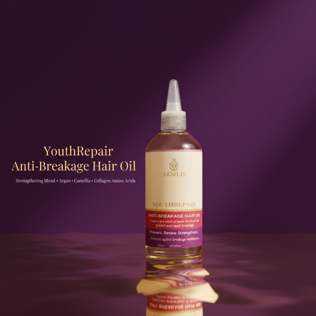 YouthRepair Anti-Breakage Hair Oil – Strengthening Blend with Argan, Camellia & Collagen Amino Acids