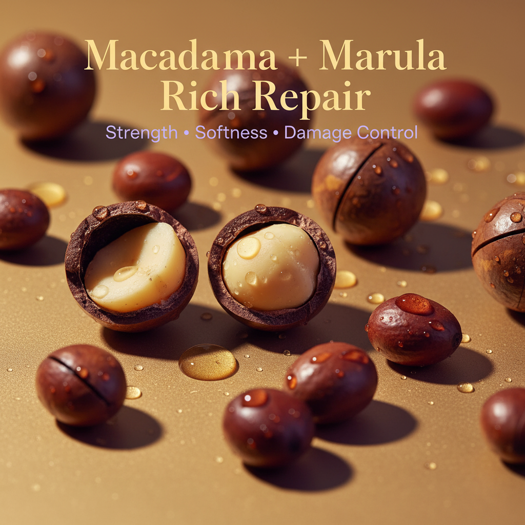 AEMLIE RepairLux Damage Repair Hair Oil – Restorative Treatment with Macadamia, Moringa & Marula Oils