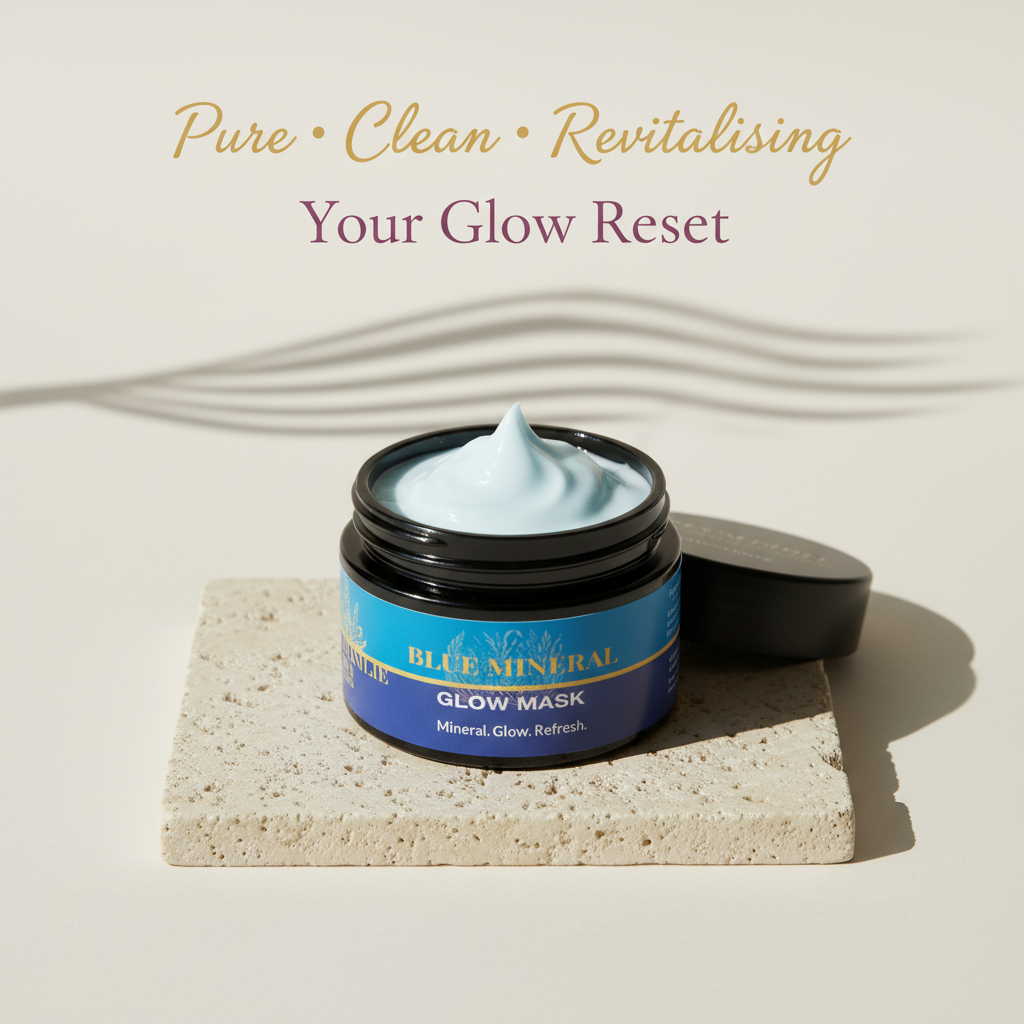 Aemlie Blue Mineral Glow Mask 50ml – marine mineral radiance-boosting face mask