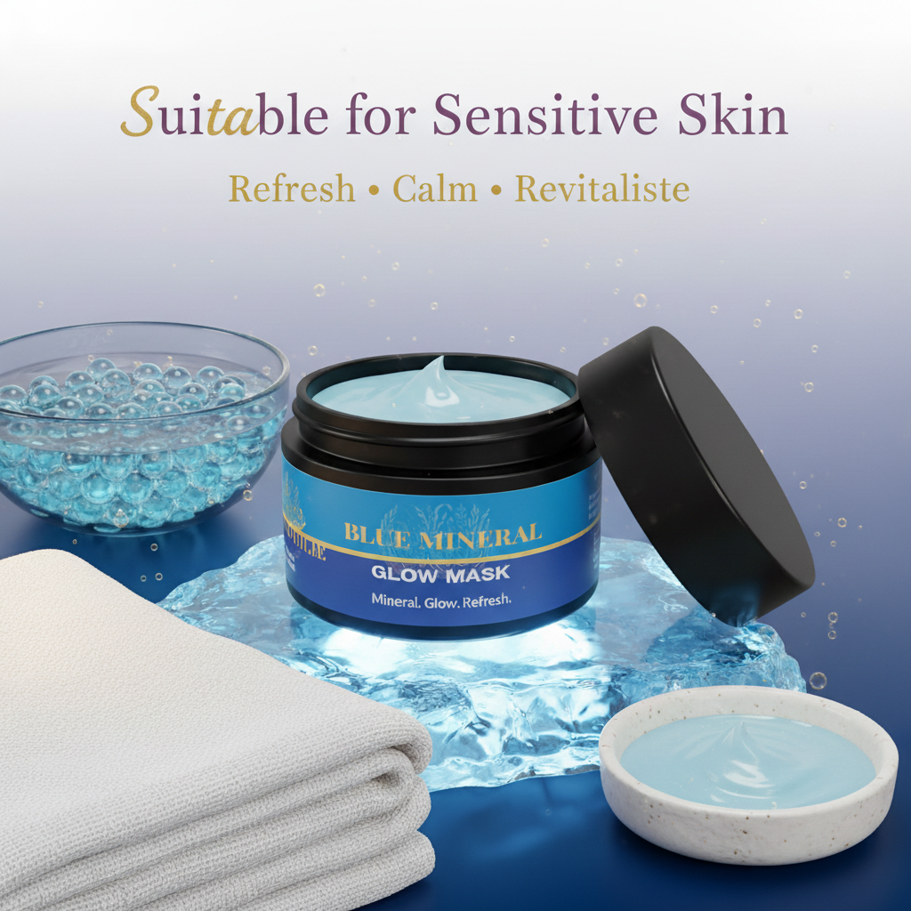 Aemlie Blue Mineral Glow Mask 50ml – marine mineral radiance-boosting face mask