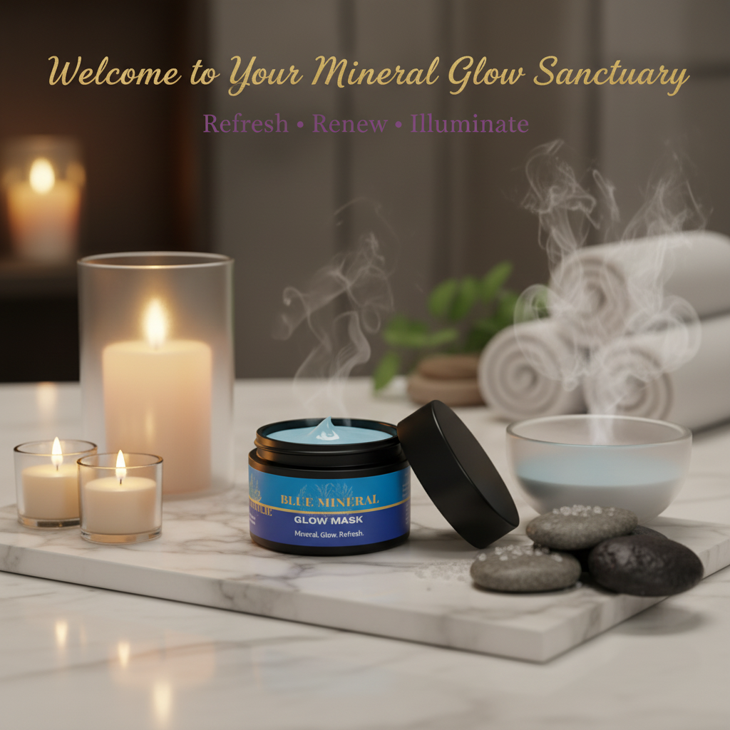 Aemlie Blue Mineral Glow Mask 50ml – marine mineral radiance-boosting face mask