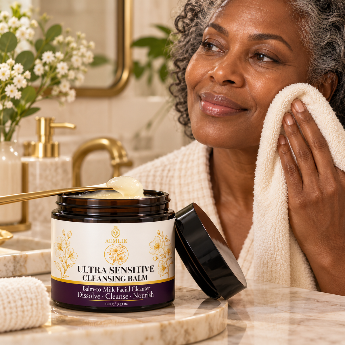 AEMLIE Ultra Sensitive Cleansing Balm morning skincare ritual