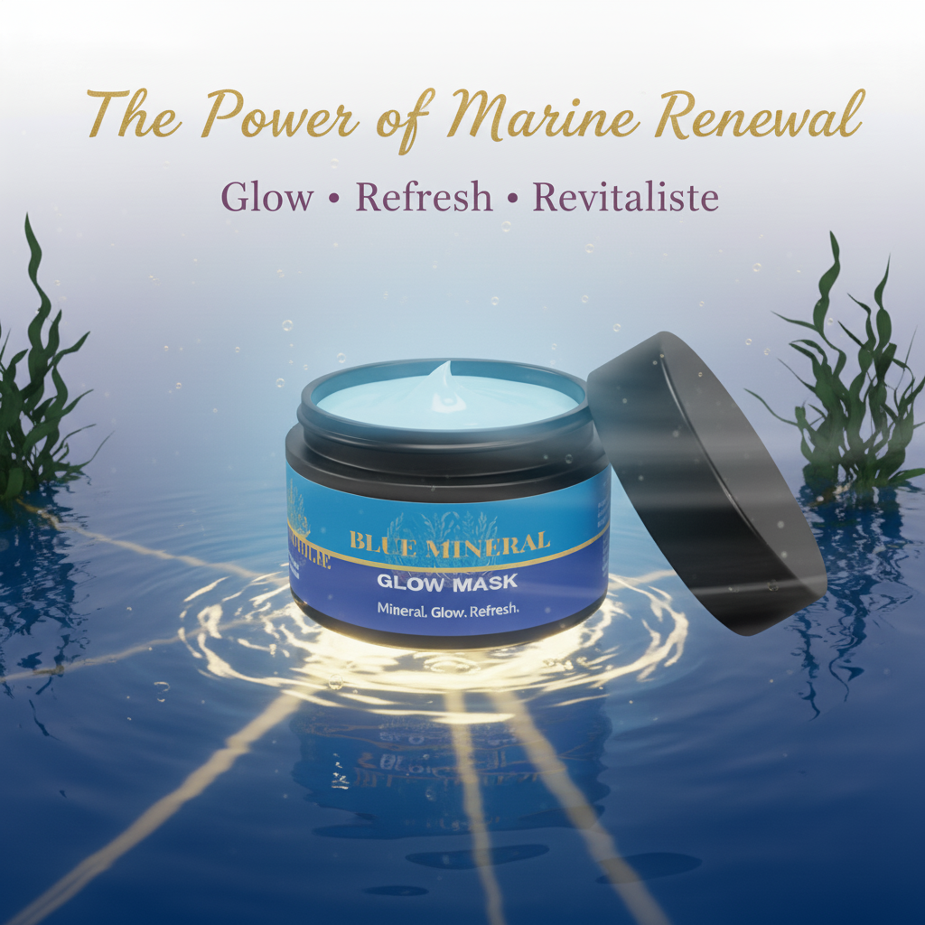 Aemlie Blue Mineral Glow Mask 50ml – marine mineral radiance-boosting face mask