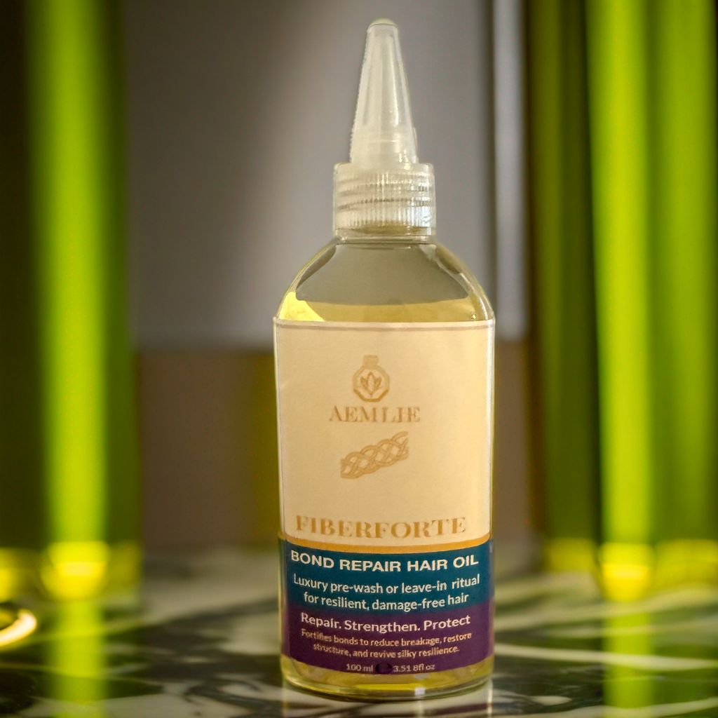 AEMLIE FiberForté Bond Repair Hair Oil – Strengthening Oil-Serum with Ceramides, Marine Actives & Keratin
