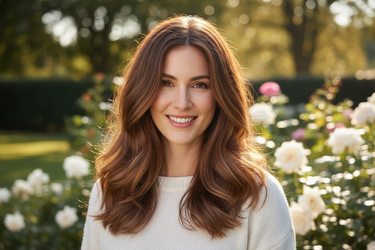 person with realistic length of good hair