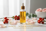 Rosehip oil is rich in vitamins A and C — two of nature’s most powerful skin rejuvenators. It helps soften fine lines, brighten uneven tone, and improve elasticity with consistent use. Its regenerative botanical actives support long-term radiance, making it an essential for age-defying nourishment. Write in title and tagline :Rosehip Oil — The Youth-Restoring Regenerator

Tagline: “Youth-restoring nourishment with ageless intent.”