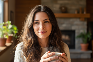 woman with brunette hair